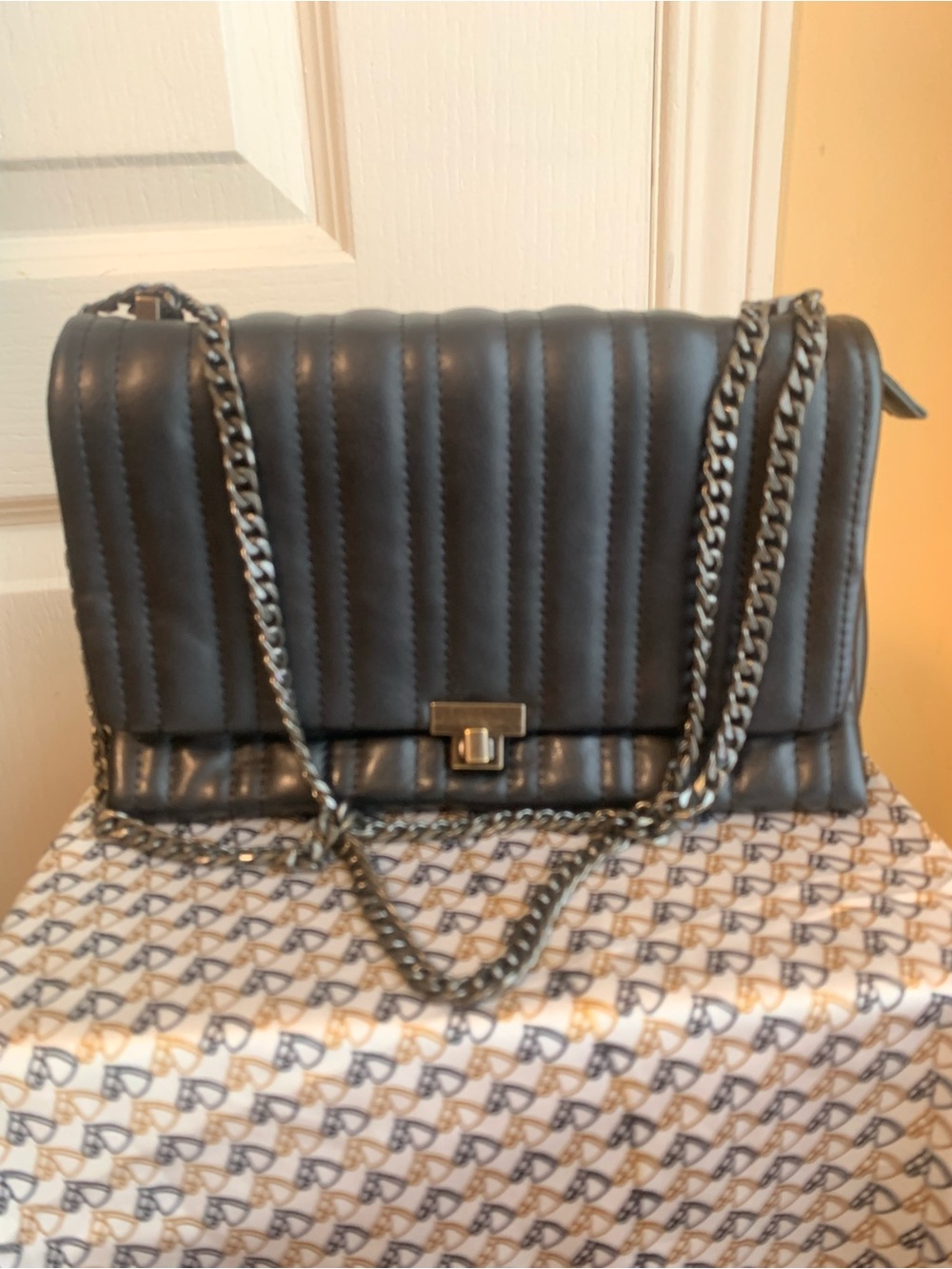 👙25$ Zara Quilted Chain Shoulder crossbody bag
